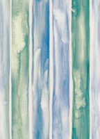 Vintage Blue Green Watercolor Stripes Medium wallpaper