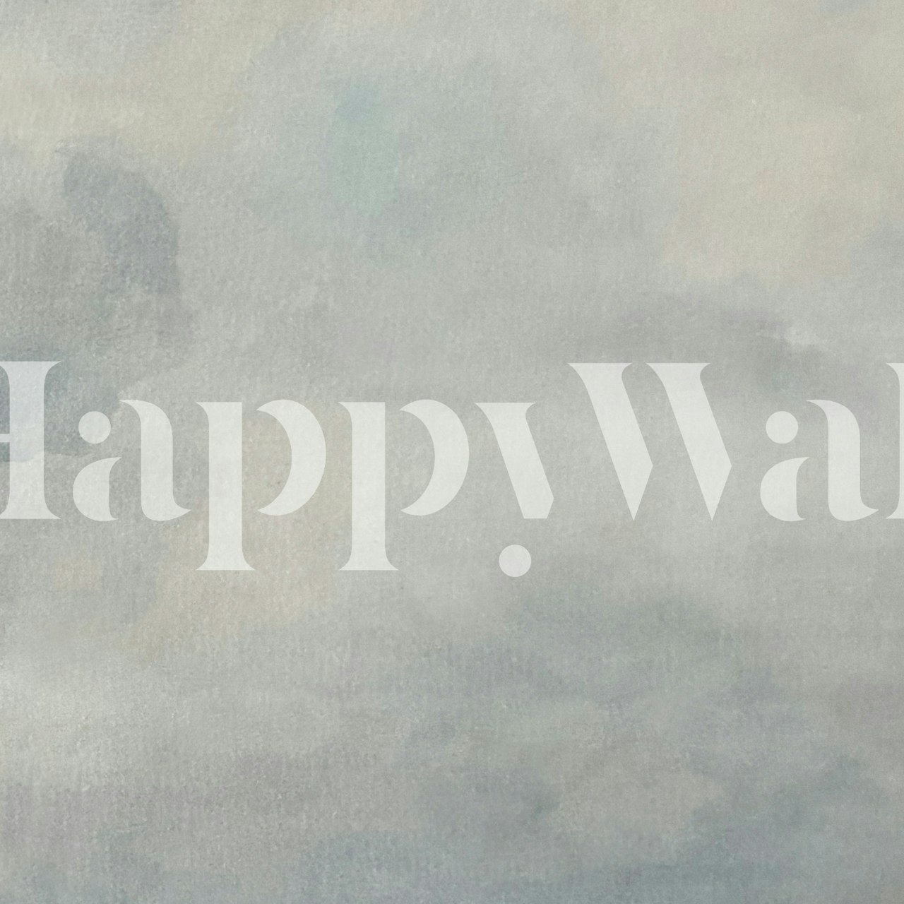 Misty Blue Watercolour Clouds tapet i rom