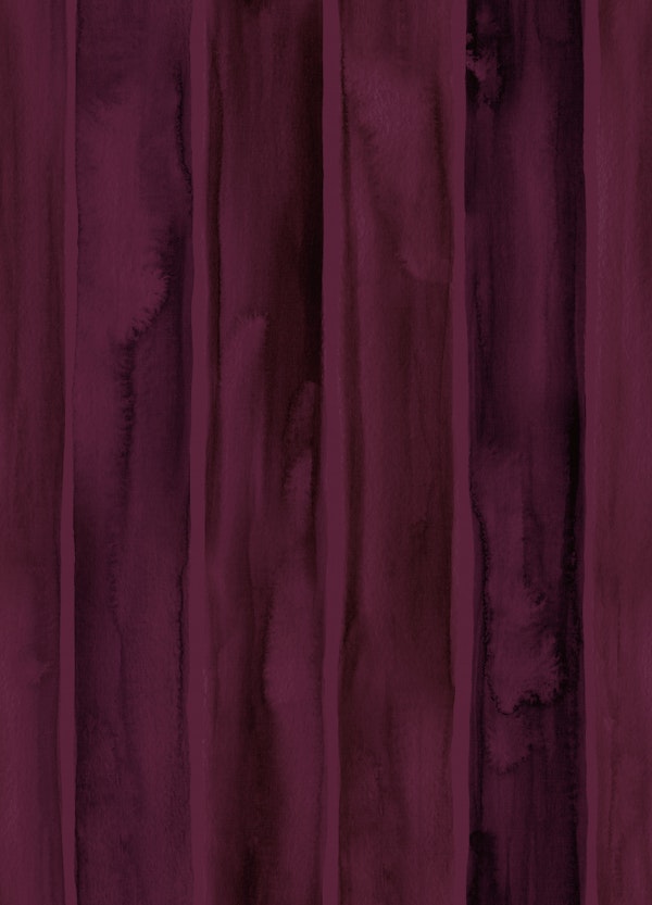 Midnight Plum Watercolor Stripes Medium