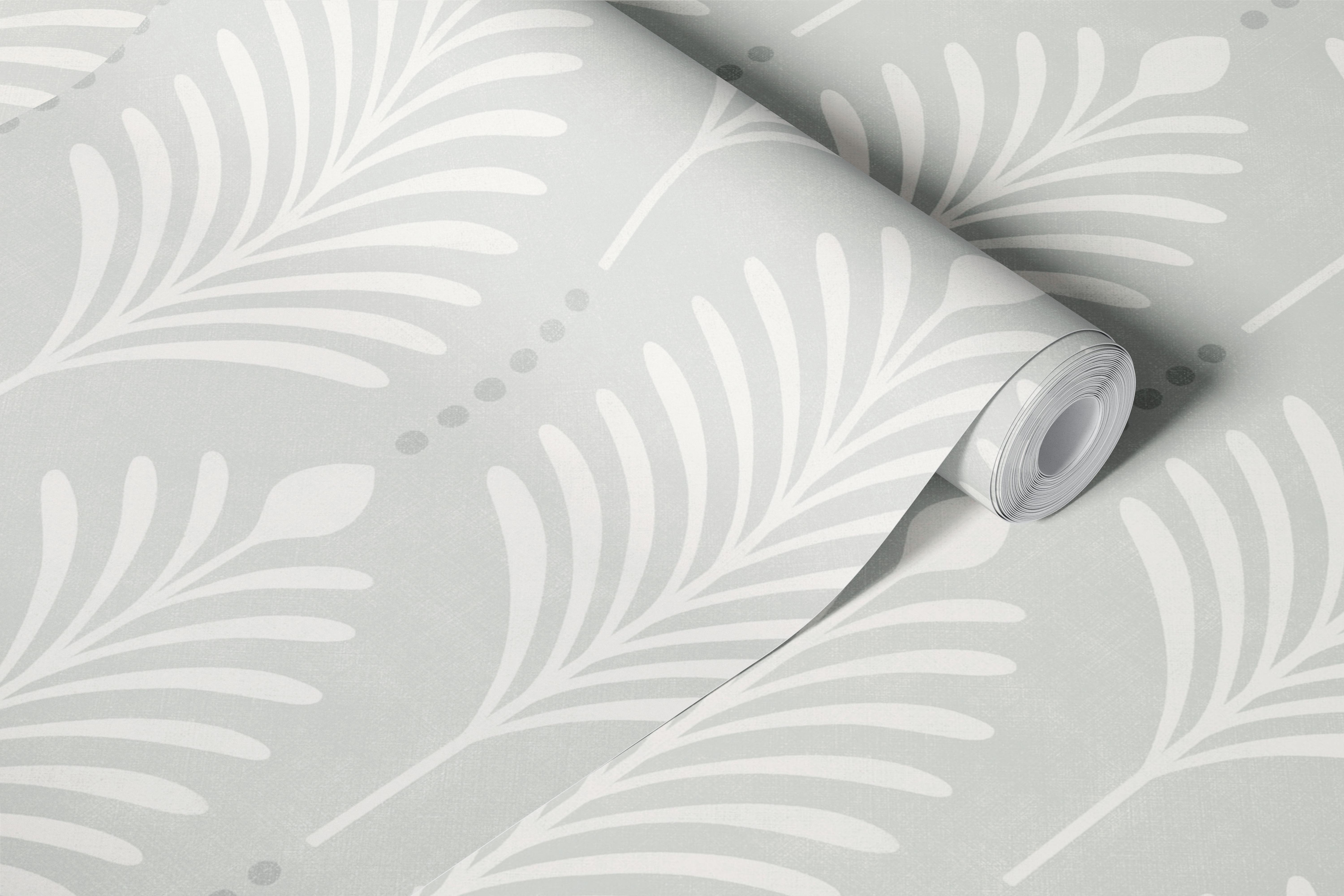 Art deco vertical leaves wallpaper in a room