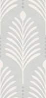 art deco vertical leaves - grey mint back wallpaper