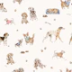 Colorful dog breeds off white small