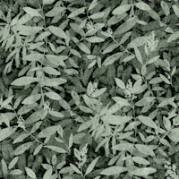 Forest biome dark sage green foliage wallpaper