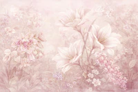 Ethereal Pastel Orchids Pink wallpaper