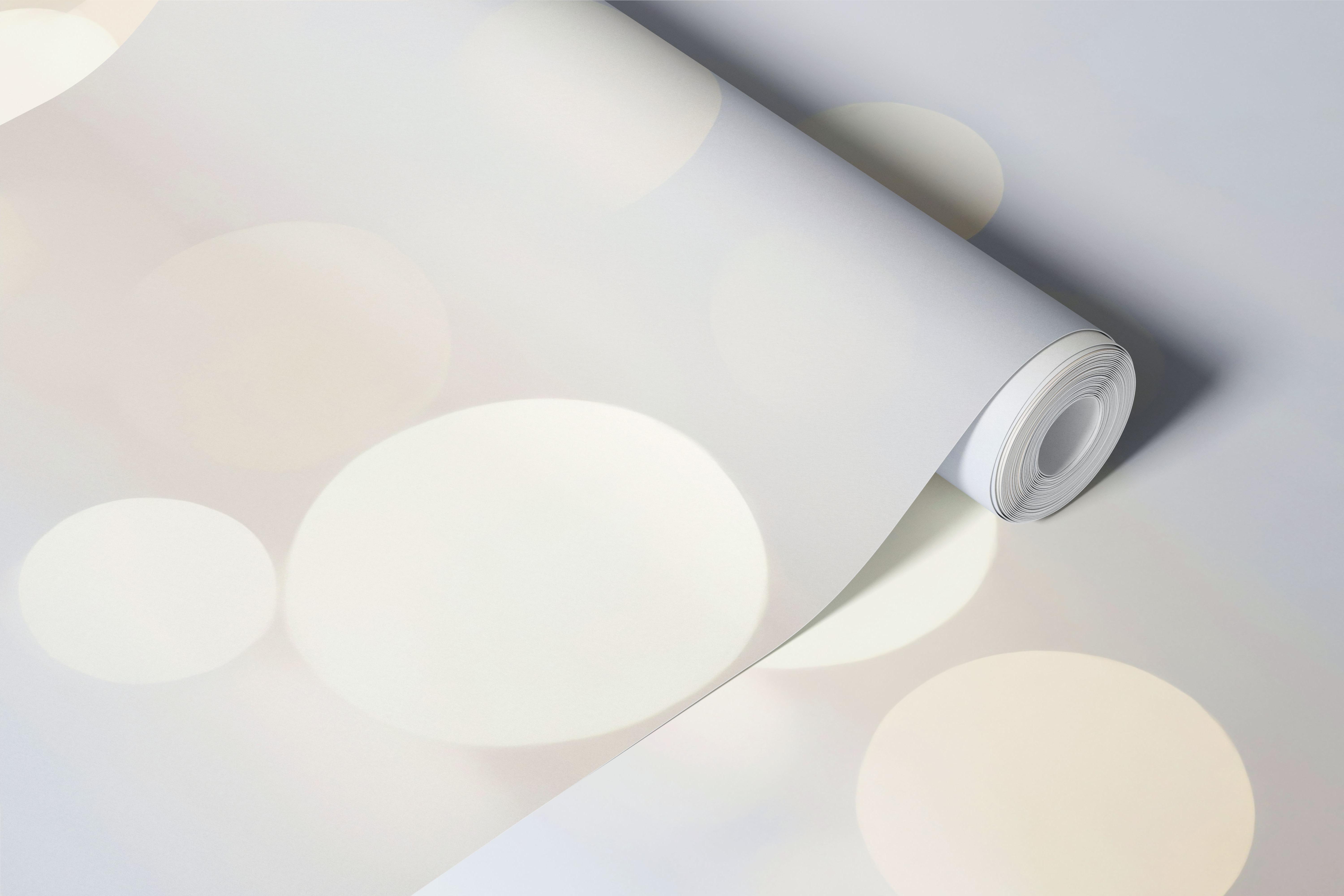 Silver Bokeh Glow wallpaper in a room