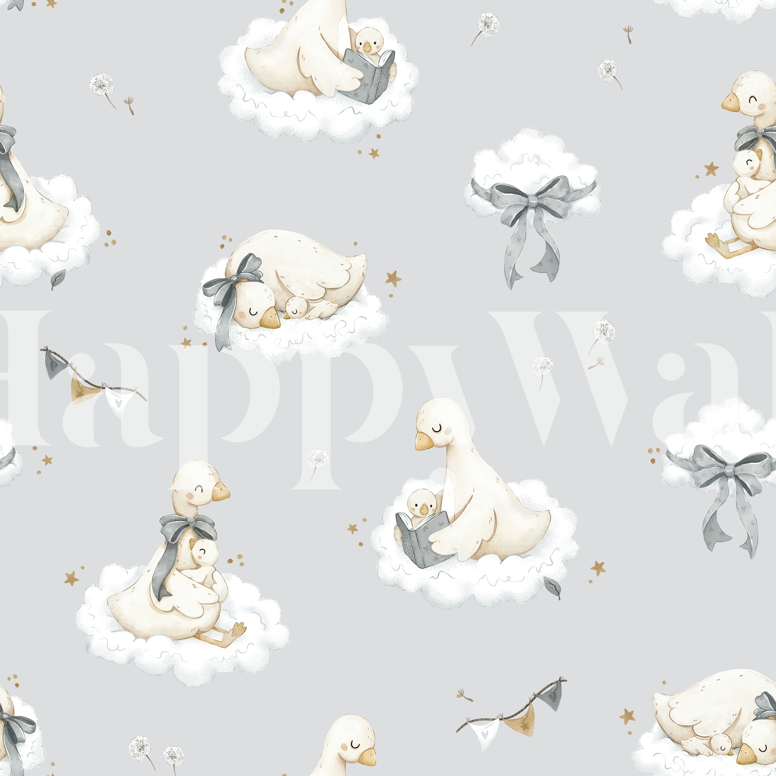 Sweet Goose Dreams - Grey | Happywall.com
