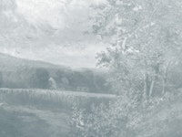 Misty Blue Vintage Countryside tapeta