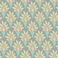 Acanthus Classical Botanical Leaf Green Gray tapete
