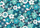 Sunshine Garden - turquoise teal navy - M