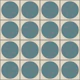 Art Deco Teal Circle Tiles