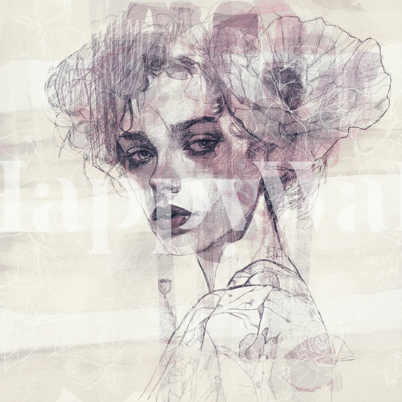 Acceptance 2 wallpaper design in a room setting