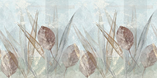 Modern Botanical Leaf Blue