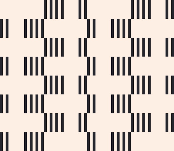 Modern Grid Stripes Beige Black