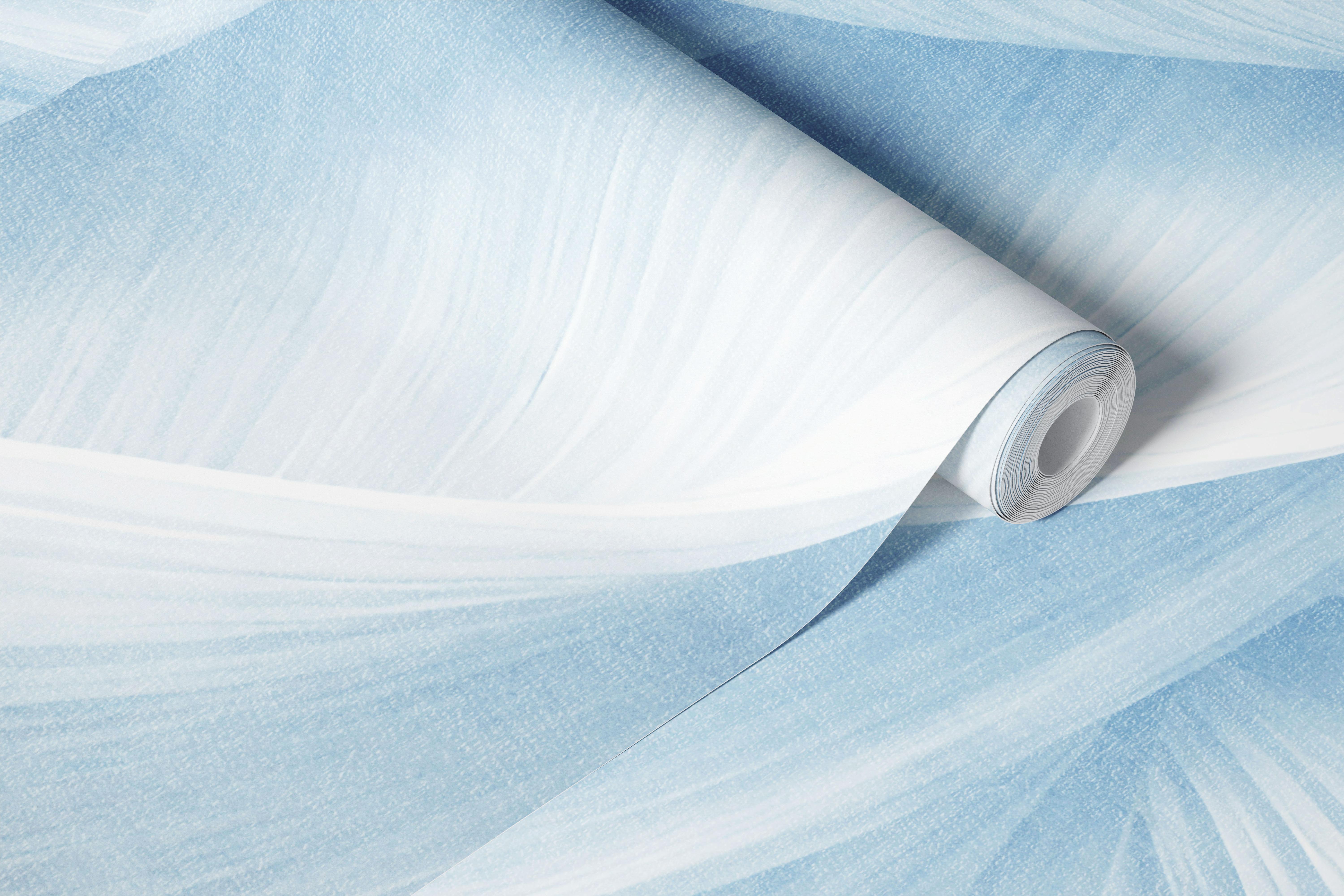 Pearl Skyblue Linen Flow wallpaper in a room