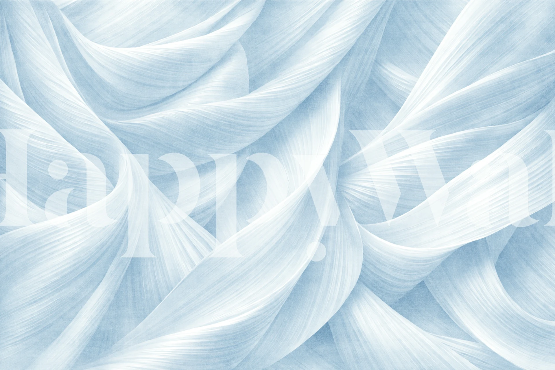 Pearl Skyblue Linen Flow wallpaper in a room