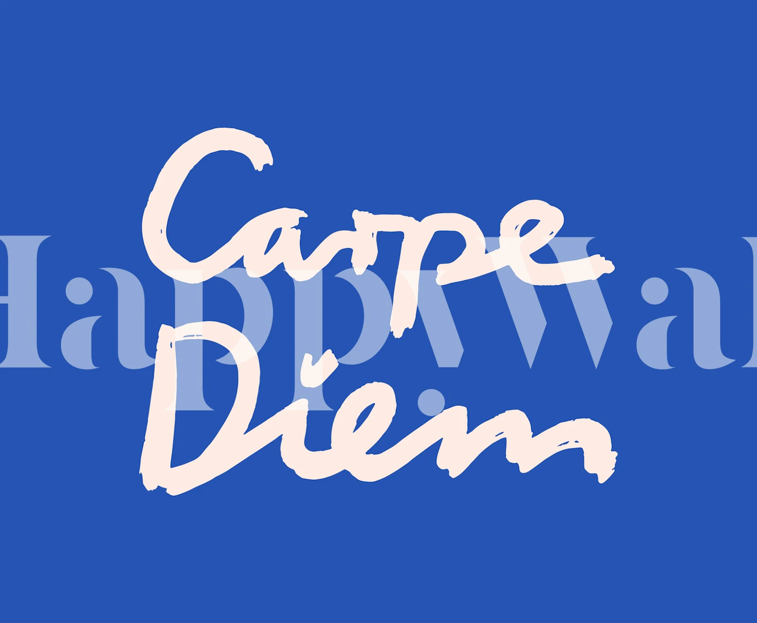 Carpe Diem wallpaper in a blue room