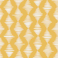 mid century mudcloth geometric diamond yellow tapet