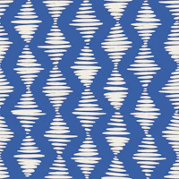 mid century mudcloth geometric diamond blue tapet