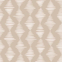 mid century mudcloth geometric diamond beige tapet