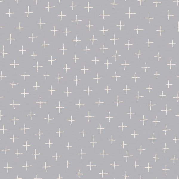 Modern Nursery Plus Sign soft blue gray