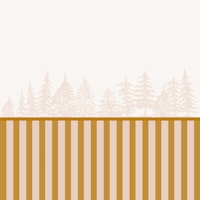 Half Wall Panel with Warm Stripes for nursery tapete