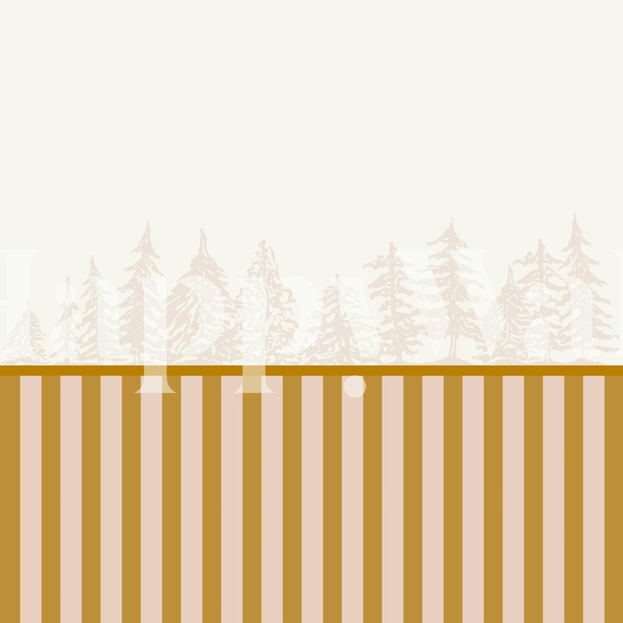 Halv vægpanel med varme striber i et børneværelse