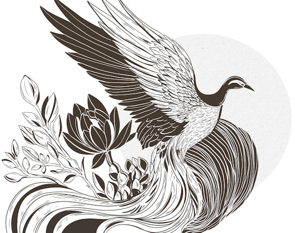 Phoenix in brown color