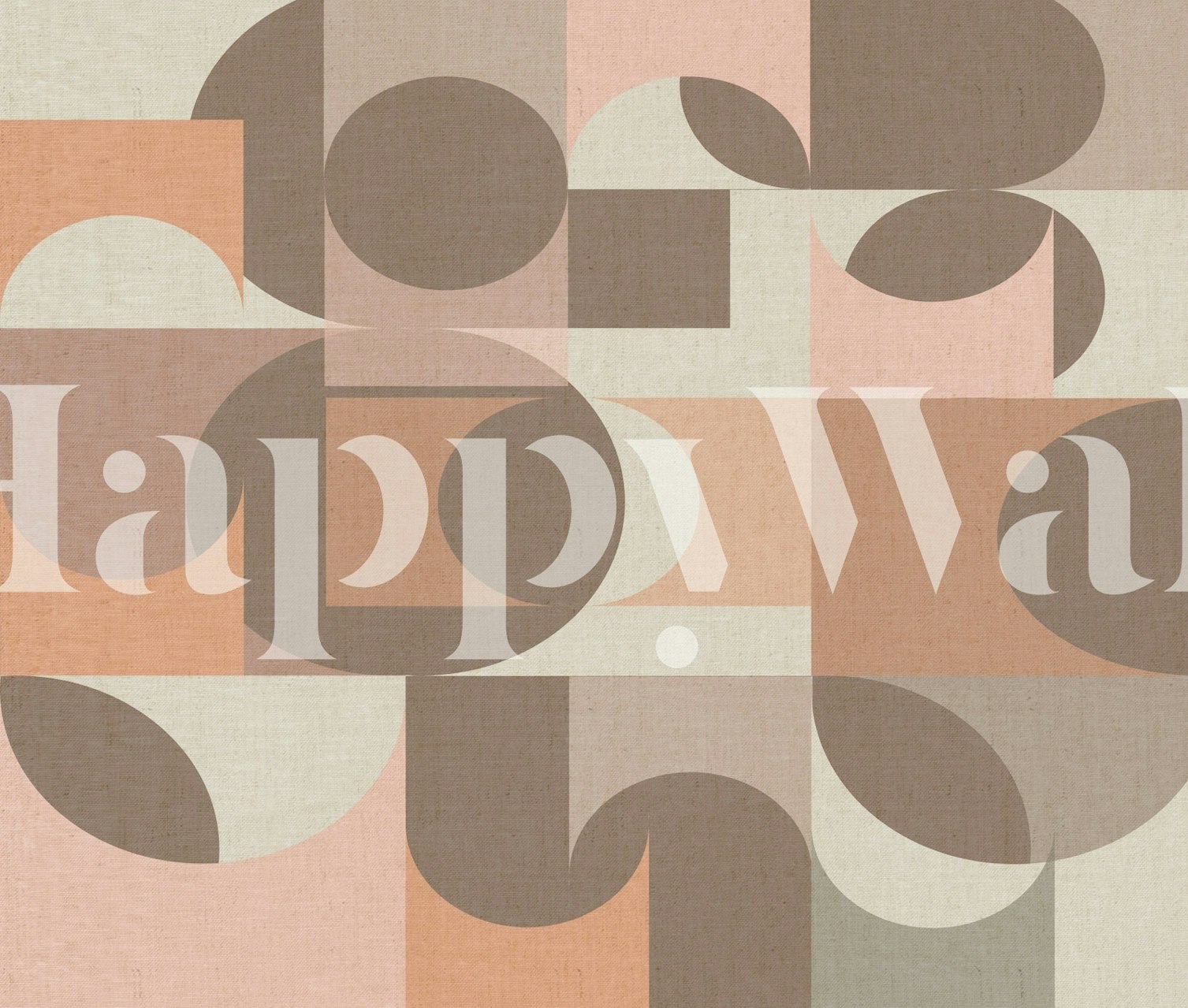 Mid Century Geometric Pastels wallpaper in a room