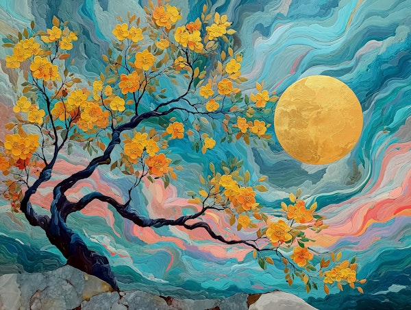 Golden Moon Blossom Tree