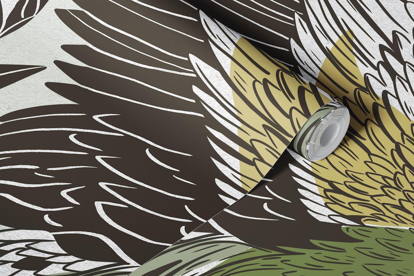 Phoenix illustration wallpaper roll