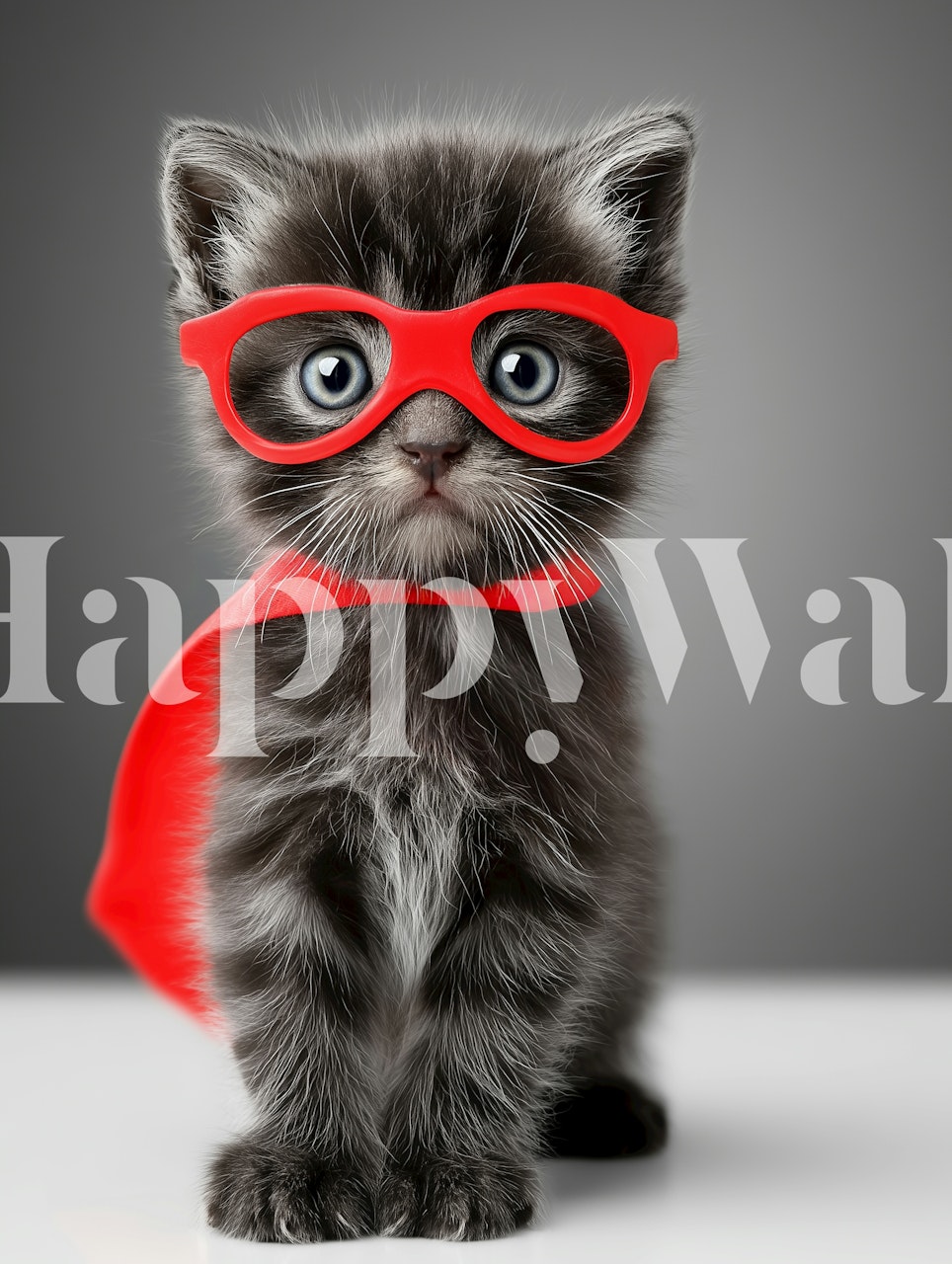 Cute Superhero Kitten wallpaper in a room