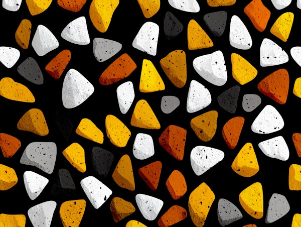 Terrazzo Stones on Black