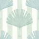 Tropical Fan Palm Botanical - Blue Green
