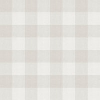 Country Gingham Plaid - Warm Dove Grey tapet