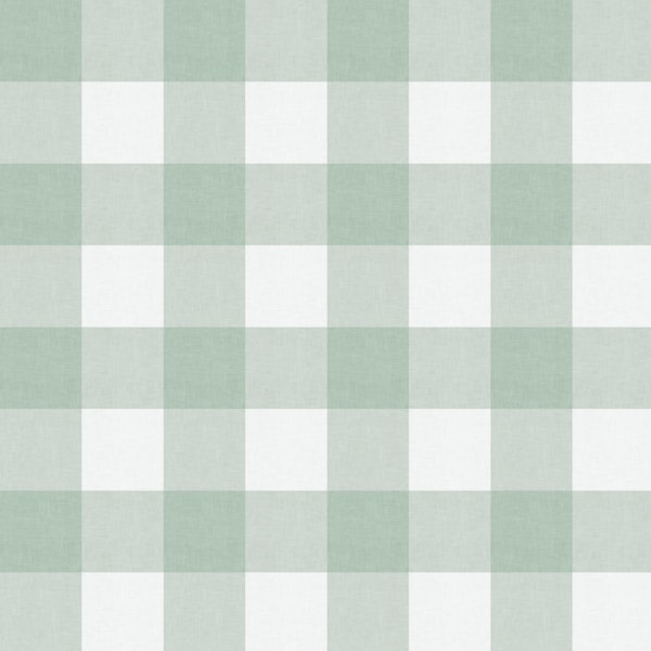 Country Gingham Plaid - Eucalyptus Green