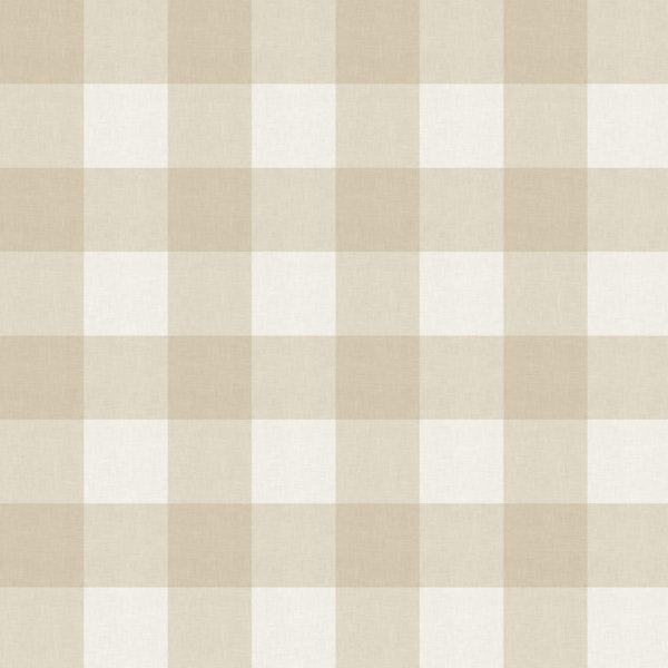 Country Gingham Plaid - Warm Beige