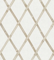 Bamboo Trellis - Beige & Off-White tapet