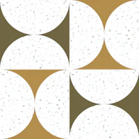 Terrazzo Arches in Mustard Olive tapet