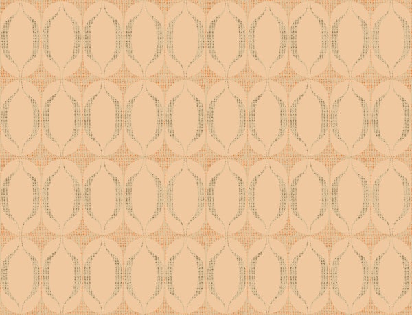 Retro Mod Ovals in Warm Beige