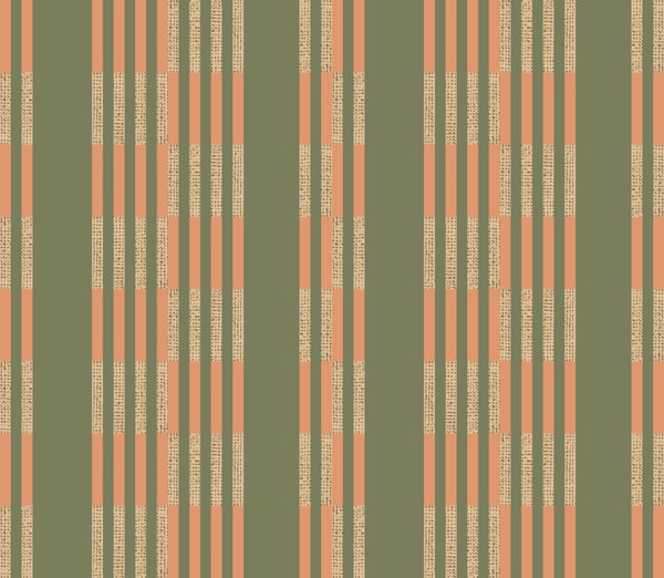 Olive Terracotta Vertical Stripes