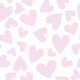 Minimal Bold Pink Hearts on White