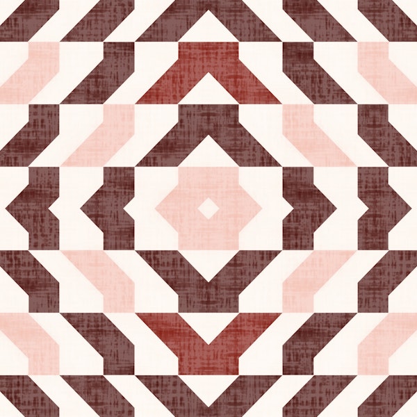 Rust Blush Geometric Chevron