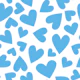 Maxi Bold Fresh Sky Blue Hearts