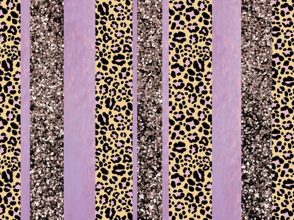Leopard Glitter Stripes Glam 1