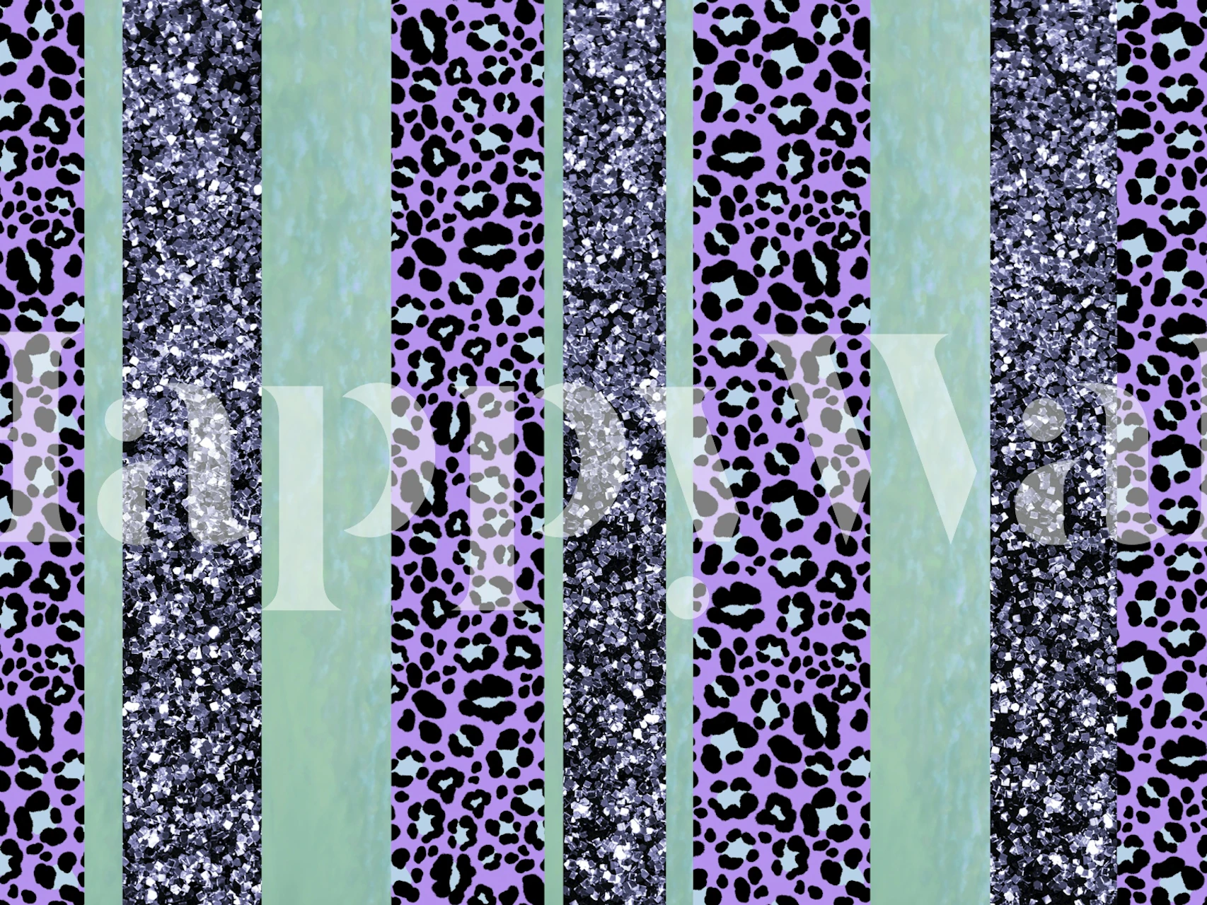 Leopard Glitter Stripes Glam wallpaper display