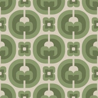 Mid Century Mod Florals Sage Green wallpaper