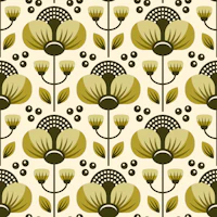 Scandinavian Poppy Bloom Sage wallpaper