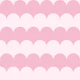 Maxi Bold Blush Pink Scallop Stripes