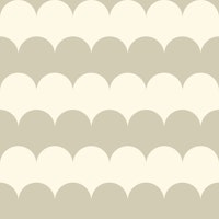 Maxi Bold Retro Scallop Tile Beige tapet