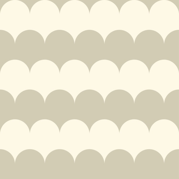 Maxi Bold Retro Scallop Tile Beige